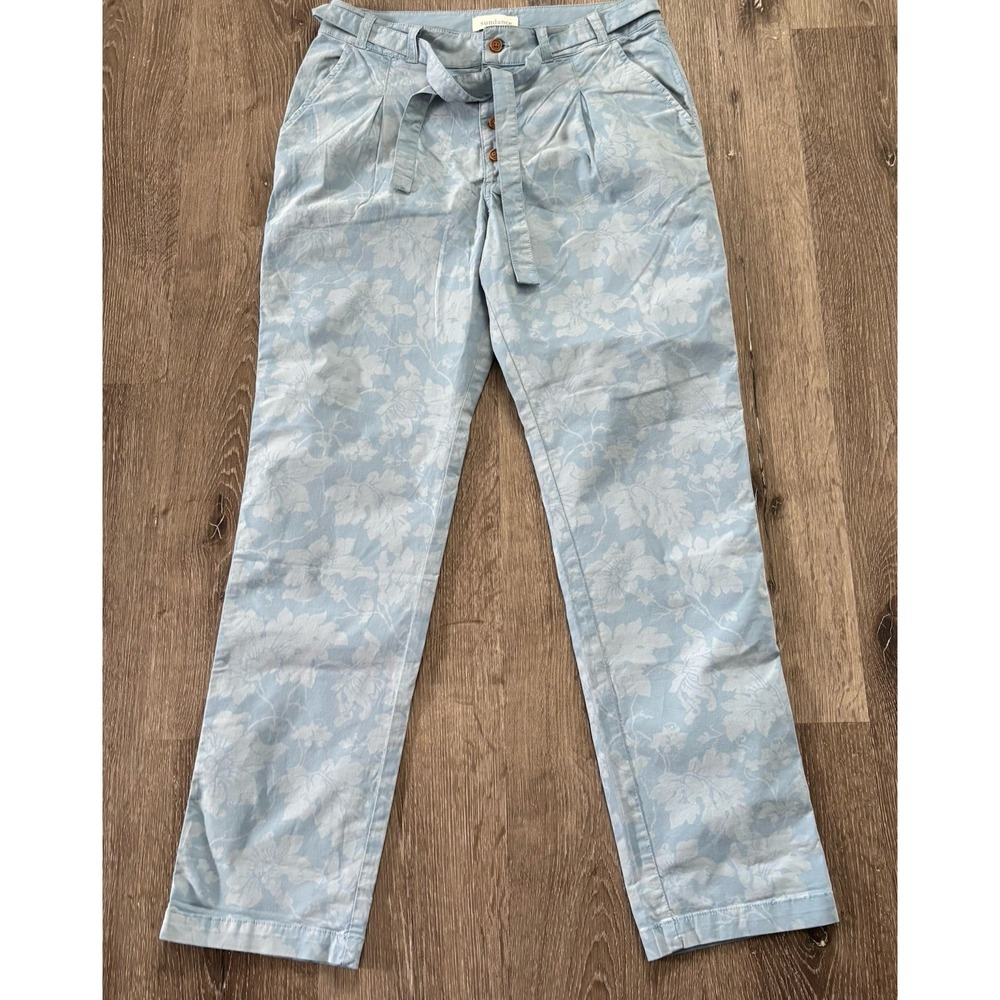 Sundance Women Pants Size 6 Blue Gray‎ Button Fly Bastille Easy Living Coastal